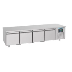 Table Réfrigérée Positive - 4 Portes sans Dosseret - Combisteel