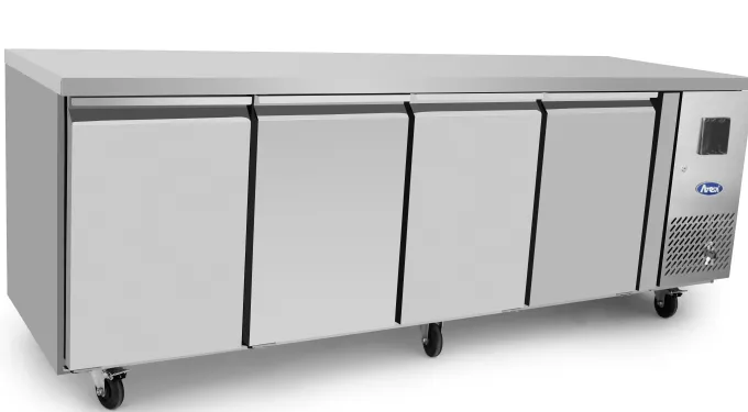 Table Réfrigérée Positive 4 Portes - Profondeur 600 - Atosa