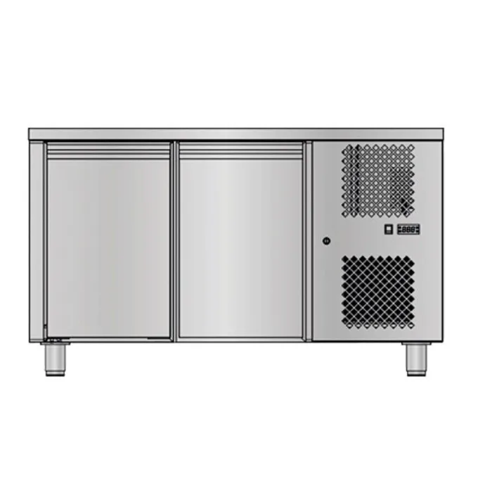 Table Réfrigérée Positive 2 Portes - Avec Dosseret - 210 L - Sofraca