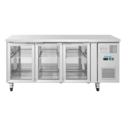 Table Réfrigérée Positive Série U 3 Portes Vitrées - 465 Litres - Polar