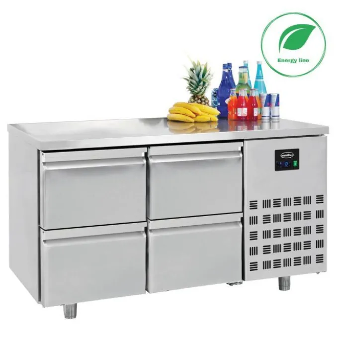 Table Réfrigérée Positive 4 Tiroirs Gamme 700 - Energy Line - Combisteel