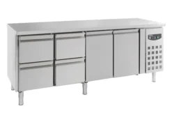 Table Réfrigérée Professionnelle 4 Tiroirs et 2 Portes - 553 L - Combisteel