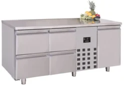 Table Réfrigérée Professionnelle Série 700 - 1 Porte et 4 Tiroirs à Gauche - Combisteel