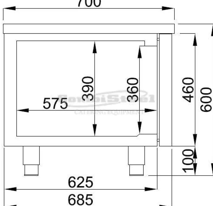 Table réfrigérée profondeur 700 - Combisteel