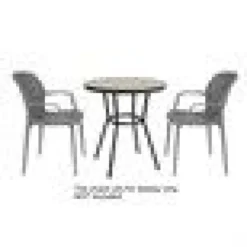 Table Ronde D'Extérieur Noire - Ø 700mm - Bolero