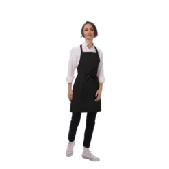 Tablier Bavette avec 2 Poches Plaquées Noir - Chef Works