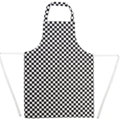 Tablier Bavette Carreaux Noirs et Blancs - Whites Chefs Clothing
