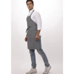 Tablier Bavette Chef Works Gris - Chef Works