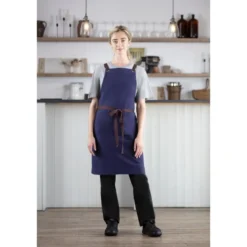 Tablier Bavette En Coton Southside Bleu Marine - Southside