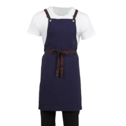 Tablier Bavette En Coton Southside Bleu Marine - Southside
