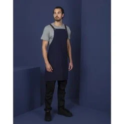 Tablier Bavette En Coton Southside Bleu Marine - Southside