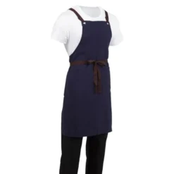 Tablier Bavette En Coton Southside Bleu Marine - Southside