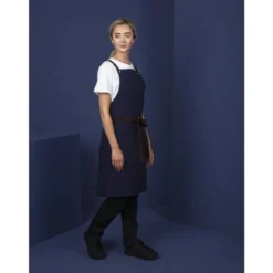 Tablier Bavette En Coton Southside Bleu Marine - Southside