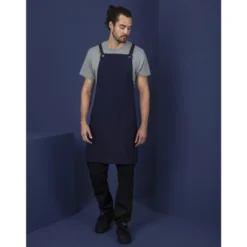Tablier Bavette En Coton Southside Bleu Marine - Southside