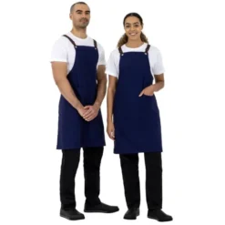 Tablier Bavette En Coton Southside Bleu Marine - Southside