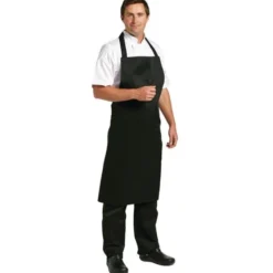 Tablier Bavette Polyester-Coton Noir XL - Whites Chefs Clothing