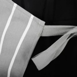 Tablier Bavette Rayé Gris et Blanc - Whites Chefs Clothing