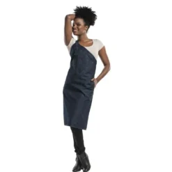 Tablier Bavette Skew Blue Denim - Chaud Devant