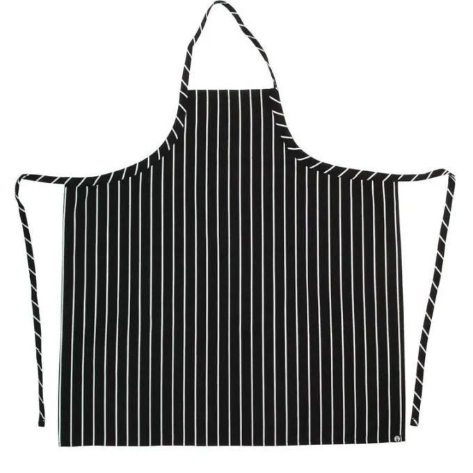 Tablier Bavette Tissé Chef Works Premium Rayures Noires Et Blanches - Chef Works