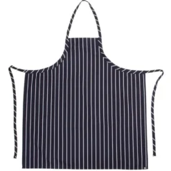 Tablier Bavette Tissé Chef Works Premium Rayures Bleue Marine Et Blanches - Chef Works