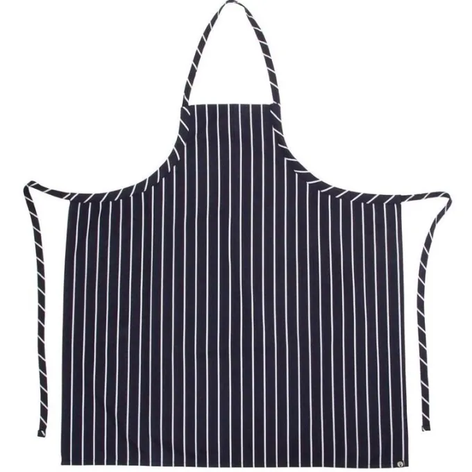 Tablier Bavette Tissé Chef Works Premium Rayures Bleue Marine Et Blanches - Chef Works