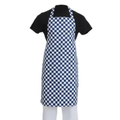 Tablier Bavette Whites Carreaux Bleus Et Blancs - Whites Chefs Clothing