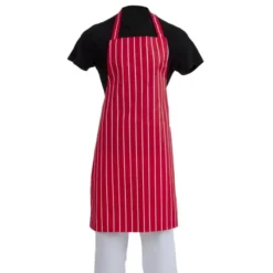 Tablier Bavette Whites Rayé Rouge Et Blanc - Whites Chefs Clothing