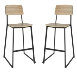 Tabourets Hauts d'Intérieur en Bois Beaufort - Lot de 2 - Bolero