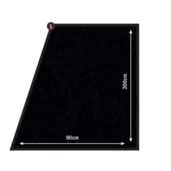 Tapis d'entrée VIP Noir Anti dérapant - 90x200cm - Securit