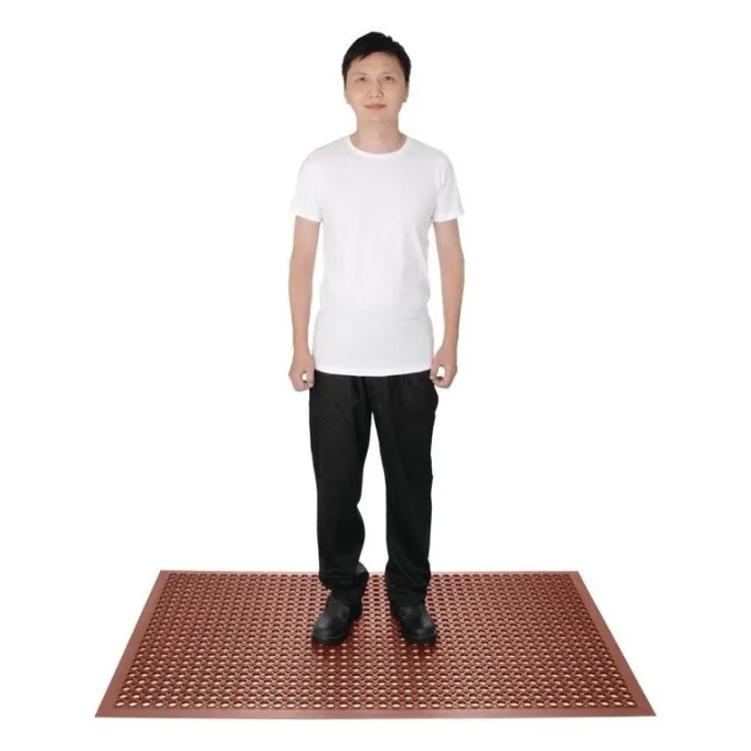 Tapis en Caoutchouc Anti-Fatigue Rouge - Jantex