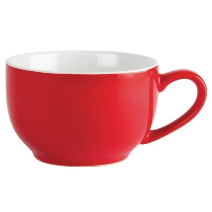 Tasse à café Olympia rouge 228ml - Vendus par 12