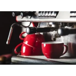 Tasse à café Olympia rouge 228ml - Vendus par 12