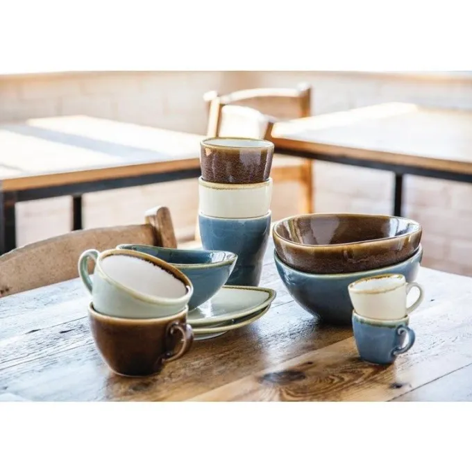 Tasse couleur océan Kiln Olympia 228ml - Lot de 6