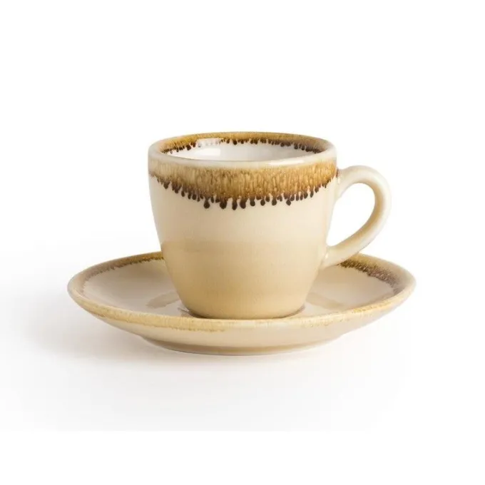 Tasse à expresso couleur sable Kiln Olympia 85ml - Lot de 6
