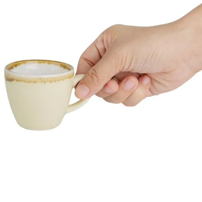 Tasse à expresso couleur sable Kiln Olympia 85ml - Lot de 6