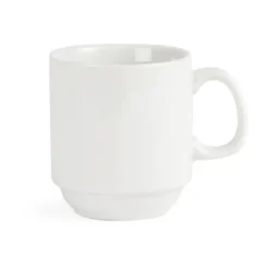 Tasses Empilables Blanches 284ml Lot de 12 Olympia