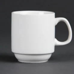 Tasses Empilables Blanches 284ml Lot de 12 Olympia