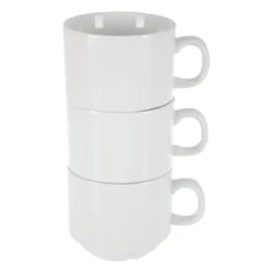 Tasse à Thé Empilable Blanche 200 ml Whiteware Lot de 12 Olympia