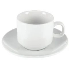 Tasse à Thé Empilable Blanche 200 ml Whiteware Lot de 12 Olympia