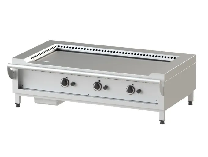 TEPPAN YAKI JUMBO GAZ PORTABLE - PLAQUE ACIER FE 510 - 21kW - NAYATI