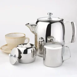 Théière/cafetière inox poli Olympia Cosmos - 1,4 L