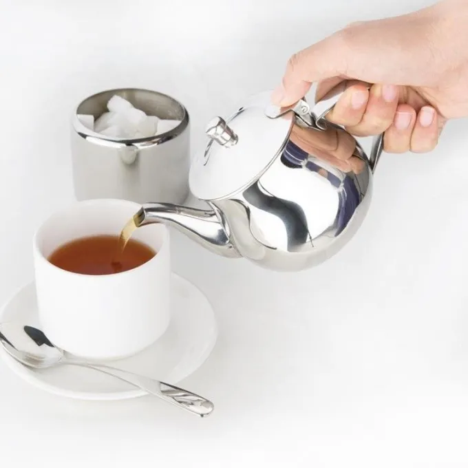 Théière Marocaine en Inox Effet Miroir 350 ml - Olympia