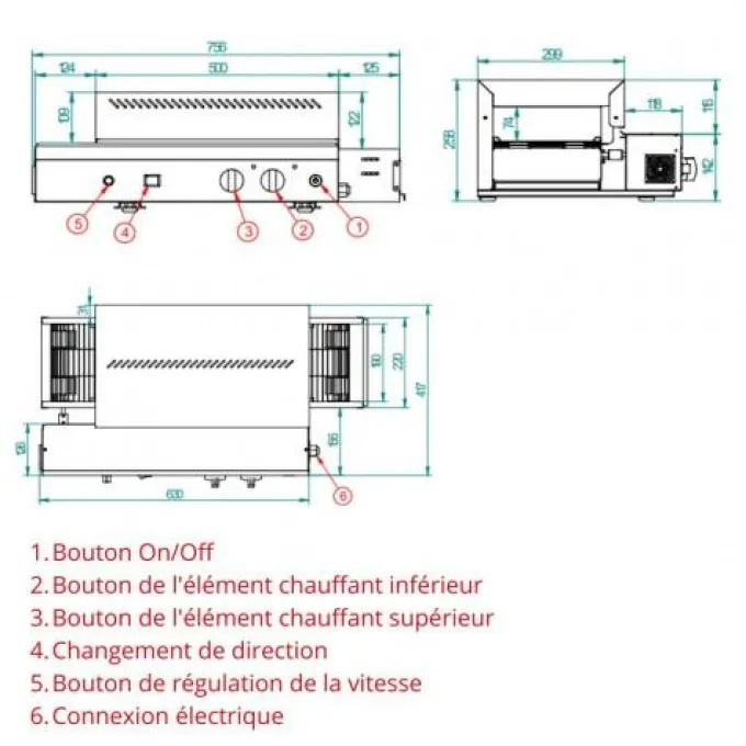 Toaster Convoyeur Professionnel 650 Toasts / Heure - FM