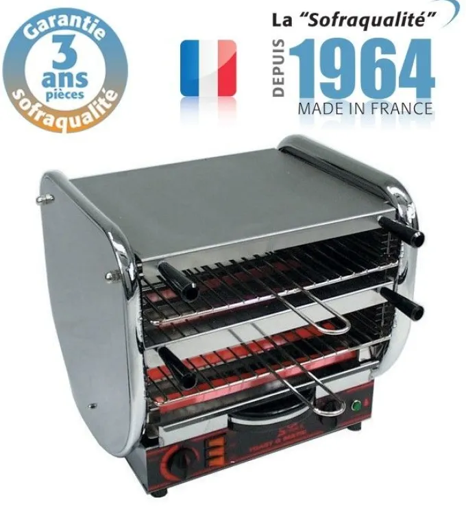 Toaster Professionnel multifonction avec régulateur - Junior 2 étages - 400 V - Sofraca