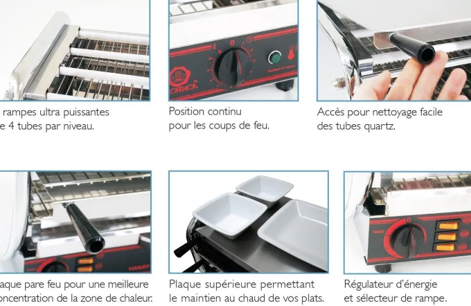 Toaster Professionnel multifonction avec régulateur - Junior 2 étages - 400 V - Sofraca