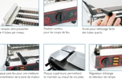 Toaster Professionnel multifonction avec régulateur - Junior 2 étages - 230 V - Sofraca