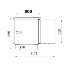 Tour réfrigéré 3 portes - Positif 800 mm - Combisteel