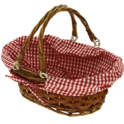 Trotteur Ovale Vichy Rouge Caro 28X20 Lot de 30 - Créapak