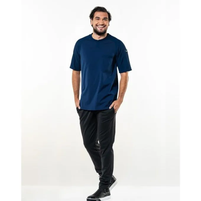 T-shirt Mixte Manches Courtes Valente UFX Marine Taille L - Chaud Devant
