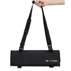 Étui à Couteaux en Tissu Noir avec Sangle - 11 Pièces - Dick